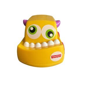 Fisher Price Little People Mini Monster Truck Toy Yellow Crazy Eyes Red Purple